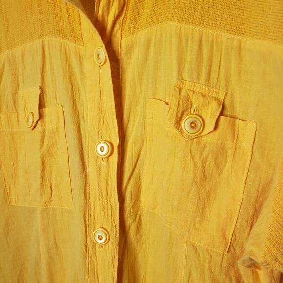 Alice Martin Vintage Marigold ladies large button up top size large - Picture 2 of 8